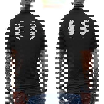 胸に手を当てる メンズTシャツ バックプリント - Kawaiitshirt