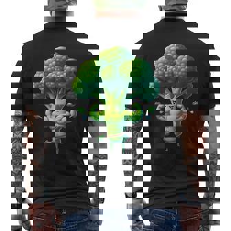 腹筋付き筋肉ブロッコリー メンズTシャツ バックプリント - Kawaiitshirt