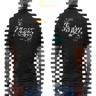 自然と環境のプログ メンズTシャツ バックプリント - Kawaiitshirt