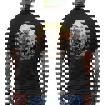 自然の中のウォンバット、ウォンバット メンズTシャツ バックプリント - Kawaiitshirt