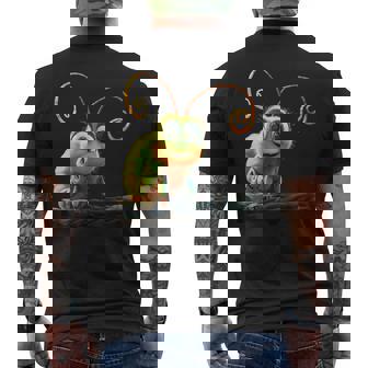 芋虫 面白い芋虫甘い緑の芋虫 メンズTシャツ バックプリント - Kawaiitshirt