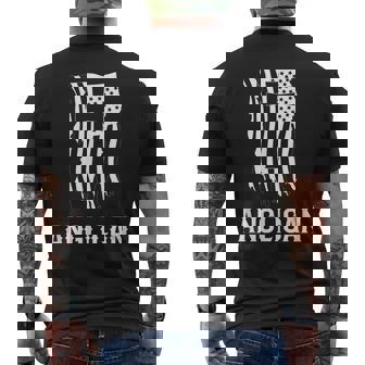 英国国教会 英国国教会 アメリカ国旗 英国国教会パトリオットデザイン メンズTシャツ バックプリント - Kawaiitshirt