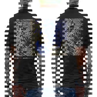 葛飾北斎 男波 メンズTシャツ バックプリント - Kawaiitshirt