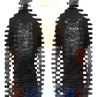 虎のアニマルプリントアート動物愛好家トラ。 メンズTシャツ バックプリント - Kawaiitshirt