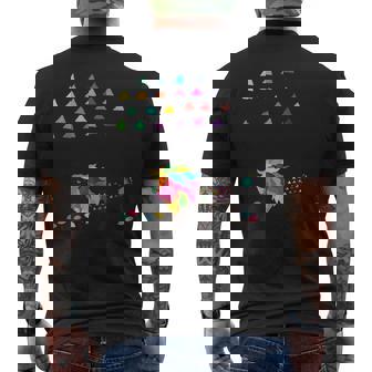 虹色のライオン メンズTシャツ バックプリント - Kawaiitshirt