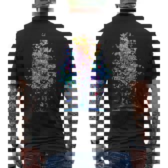 蝶の木の美学 蝶々 美しい美学 メンズTシャツ バックプリント - Kawaiitshirt