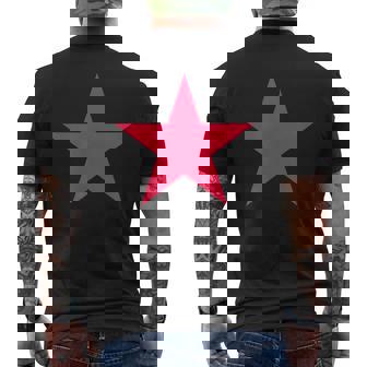 複数の色の風船ガムピンクの星 メンズTシャツ バックプリント - Kawaiitshirt