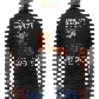 褒められて伸びるタイプ 面白い 文字入り メンズ おもしろ 筆文字 面白い 服 おもしろグッズ 文字 メンズTシャツ バックプリント - Kawaiitshirt