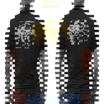 象の贈り物野生生物保護動物園動物動物学アフリカ メンズTシャツ バックプリント - Kawaiitshirt