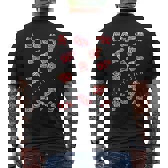 赤べこべこべこ 赤べこ 疫病退散 福島 会津 郷土玩具 民芸品 縁起物 可愛い カラフル メンズ レディース キッズ メンズTシャツ バックプリント - Kawaiitshirt