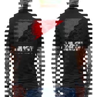 赤黒アナーキーフラッグtシャツ メンズTシャツ バックプリント - Kawaiitshirt