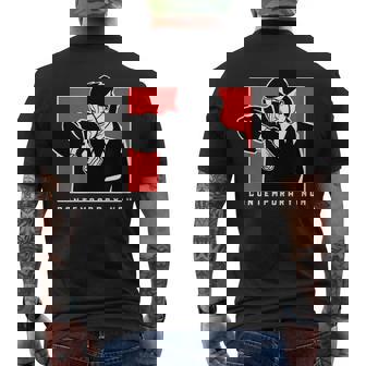 路上の能劇 伝統・現代美術 メンズTシャツ バックプリント - Kawaiitshirt