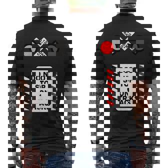 踏切サイン ハロウィン コスチューム 鉄道 電車 メンズTシャツ バックプリント - Kawaiitshirt