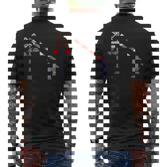 踏切バリアサイン ハロウィン コスチューム Diy メンズTシャツ バックプリント - Kawaiitshirt