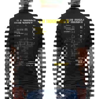 軍用機 A-10 Thunderbolt Ii Warthog Usaf メンズTシャツ バックプリント - Kawaiitshirt