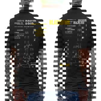 軍用航空機 ロッキードr-71 ブラックバード Usaf メンズTシャツ バックプリント - Kawaiitshirt
