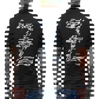 迷彩 アルファベット Z 古英語 大 カリグラフィー 文字 メンズTシャツ バックプリント - Kawaiitshirt