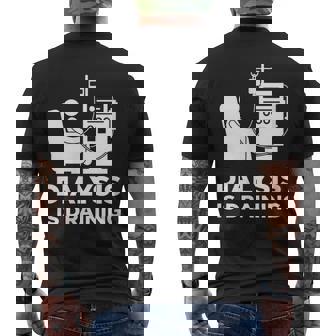 透析tシャツ 透析患者用 透析は排水 メンズTシャツ バックプリント - Kawaiitshirt