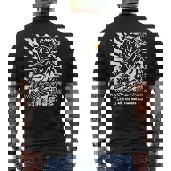 還暦祝い めで鯛大漁旗 お祝い 長寿祝い 縁起物 魚釣り おもしろ メンズTシャツ バックプリント - Kawaiitshirt