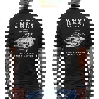 還暦祝い 車好き お父さん 男性 父の日 クラシックカー 60歳 I'm Not Old I'm Classic メンズTシャツ バックプリント - Kawaiitshirt