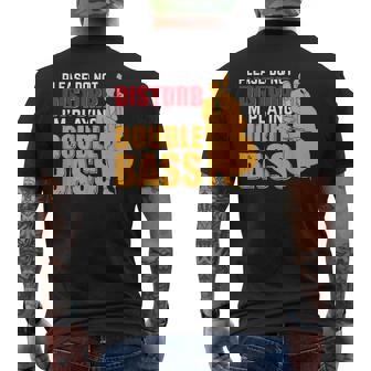 邪魔しないでください私はコントラバス奏者です メンズTシャツ バックプリント - Kawaiitshirt