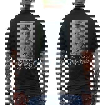 野口英世（日本の偉人）歴史上の人物 写真 肖像【変なデザイン屋さん】面白い メンズTシャツ バックプリント - Kawaiitshirt