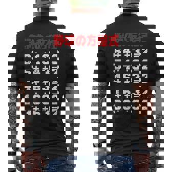 野球の方程式 野球 ベースボール ゲッツーの方式 ゲッツー 草野球 野球部 少年野球 野球好き 草野球チーム メンズTシャツ バックプリント - Kawaiitshirt