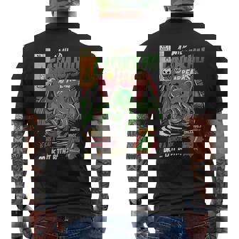 野生のカトゥルフが現れる猫か怪物か変な猫-クトゥルフ メンズTシャツ バックプリント - Kawaiitshirt