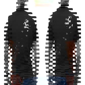 野生動物 足跡 水陸両用 カエル 熱帯雨林 カエル メンズTシャツ バックプリント - Kawaiitshirt