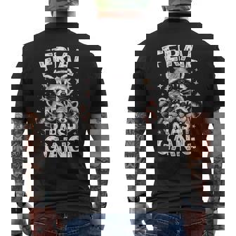 野良ゴミ・ギャング、アライグマ・ファミリーで楽しむ メンズTシャツ バックプリント - Kawaiitshirt