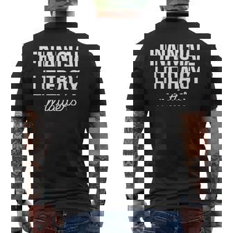 金融リテラシーは重要 メンズTシャツ バックプリント - Kawaiitshirt