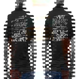 釣り My Kind Of Therapy フック ライン シンカー おもしろいことわざ メンズTシャツ バックプリント - Kawaiitshirt