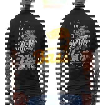 釣り ヴィンテージ 止まり木 釣り メンズTシャツ バックプリント - Kawaiitshirt