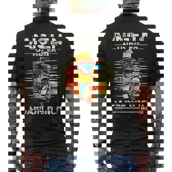 釣り人の服 面白いことわざ釣りとビールサーモンデザイン メンズTシャツ バックプリント - Kawaiitshirt