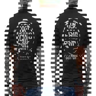 釣り好き 釣りに行きたい ゲン担ぎ ラッキーアイテム 釣り好きな人へのプレゼント 面白い キャンプ 趣味 漁師 釣り メンズTシャツ バックプリント - Kawaiitshirt