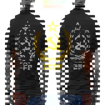 鎌と槌の星cccpソビエト連邦 メンズTシャツ バックプリント - Kawaiitshirt