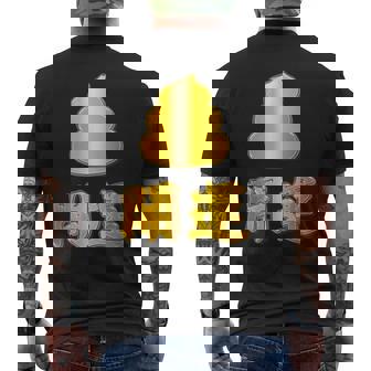 開運《金の うんこ》【変なデザイン屋さん】うんち 金運上昇 面白い メンズTシャツ バックプリント - Kawaiitshirt