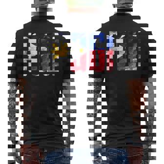 陽気なポギ タガログ語 ピノイ ステートメント フィリピン国旗 メンズTシャツ バックプリント - Kawaiitshirt