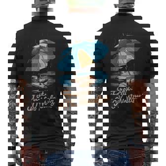 雨の日のノスタルジア 心地よい美学 傘と気分 メンズTシャツ バックプリント - Kawaiitshirt