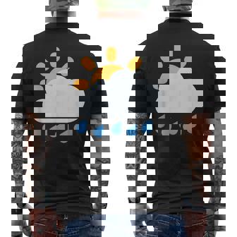 雨雲の向こうの太陽 メンズTシャツ バックプリント - Kawaiitshirt