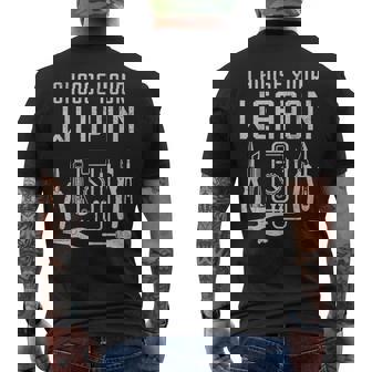 電気工道具 武器を選ぶ メンズTシャツ バックプリント - Kawaiitshirt