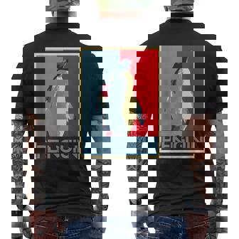 面白tシャツ 海 ペンギン おもしろ かわいい グッズ 服 ネタ メンズ オリジナル 夏 生き物 レトロ メンズTシャツ バックプリント - Kawaiitshirt