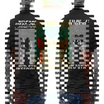 面白い 50歳 ギフト ヴィンテージ 1975 猫好き 50歳の誕生日 メンズTシャツ バックプリント - Kawaiitshirt