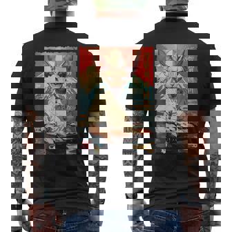 面白い かわいい 和食 アニメ アート スフィンクス 猫 寿司 シェフ メンズTシャツ バックプリント - Kawaiitshirt