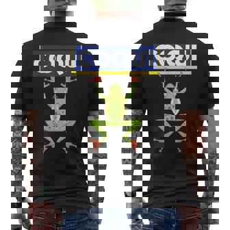 面白い コキ カエル 食べ物 プエルトリコ ゴヤ ラテン コミダ ボリクア メンズTシャツ バックプリント - Kawaiitshirt