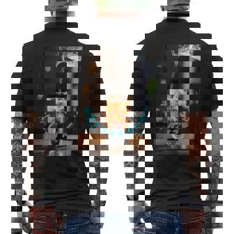 おもしろ 面白い コーヒー アイスコーヒー おもしろい 水 氷 グラス メンズTシャツ バックプリント - Kawaiitshirt