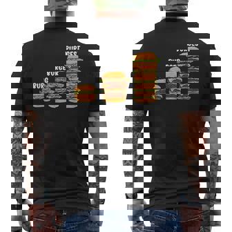 面白い バーグ バーガー バージェスト バーガー ハンバーガー チーズバーガー メンズTシャツ バックプリント - Kawaiitshirt