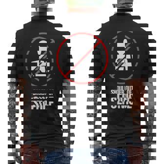 面白い 脱臼 肩 骨折 & 肩折れ メンズTシャツ バックプリント - Kawaiitshirt