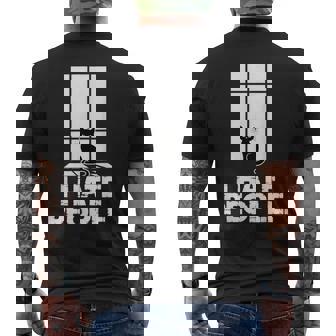 面白い 黒猫 反社会的ユーモア キティ 恋人 猫 ママ&パパ メンズTシャツ バックプリント - Kawaiitshirt