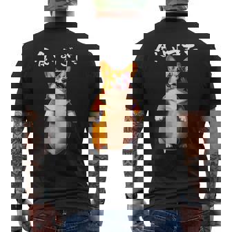 面白いtシャツ コーギー 犬 わがままボディ イヌ メンズ 犬好き グッズ おもしろ 面白い 服 ネタ メンズTシャツ バックプリント - Kawaiitshirt